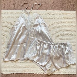 Grey satin-like lounge set